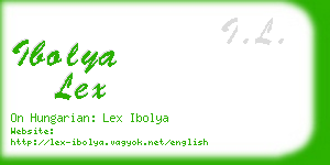 ibolya lex business card